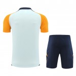 Günstige Fußballtrikots Real Madrid Pre-Match Kinder 2024-25 Blaue Kurzarm
